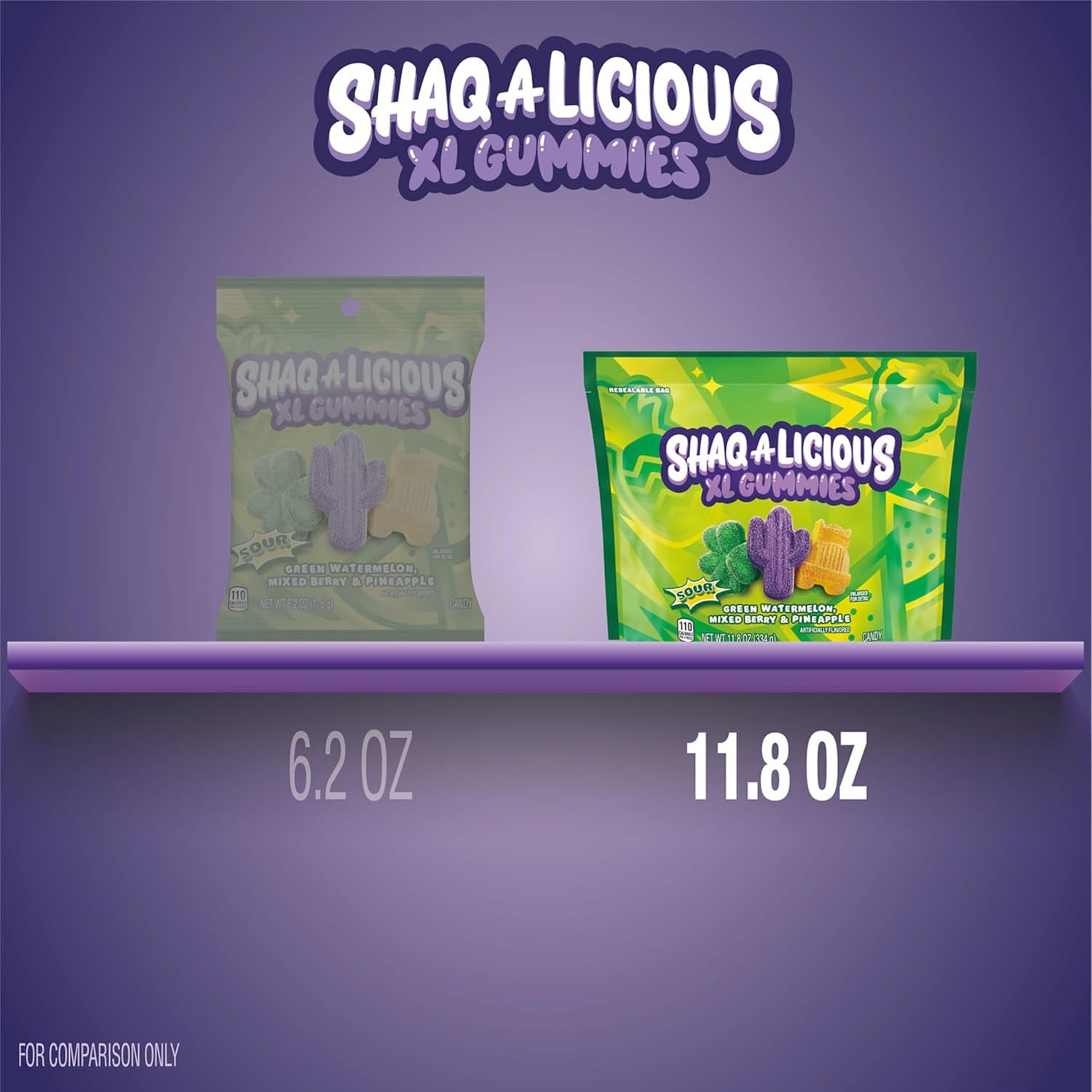 XL GUMMIES Sour Chewy, Candy Bag, 11.8 Oz